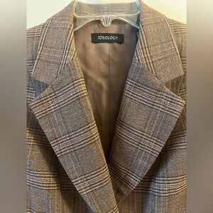 Ideology Women's Checkered Brown Blazer